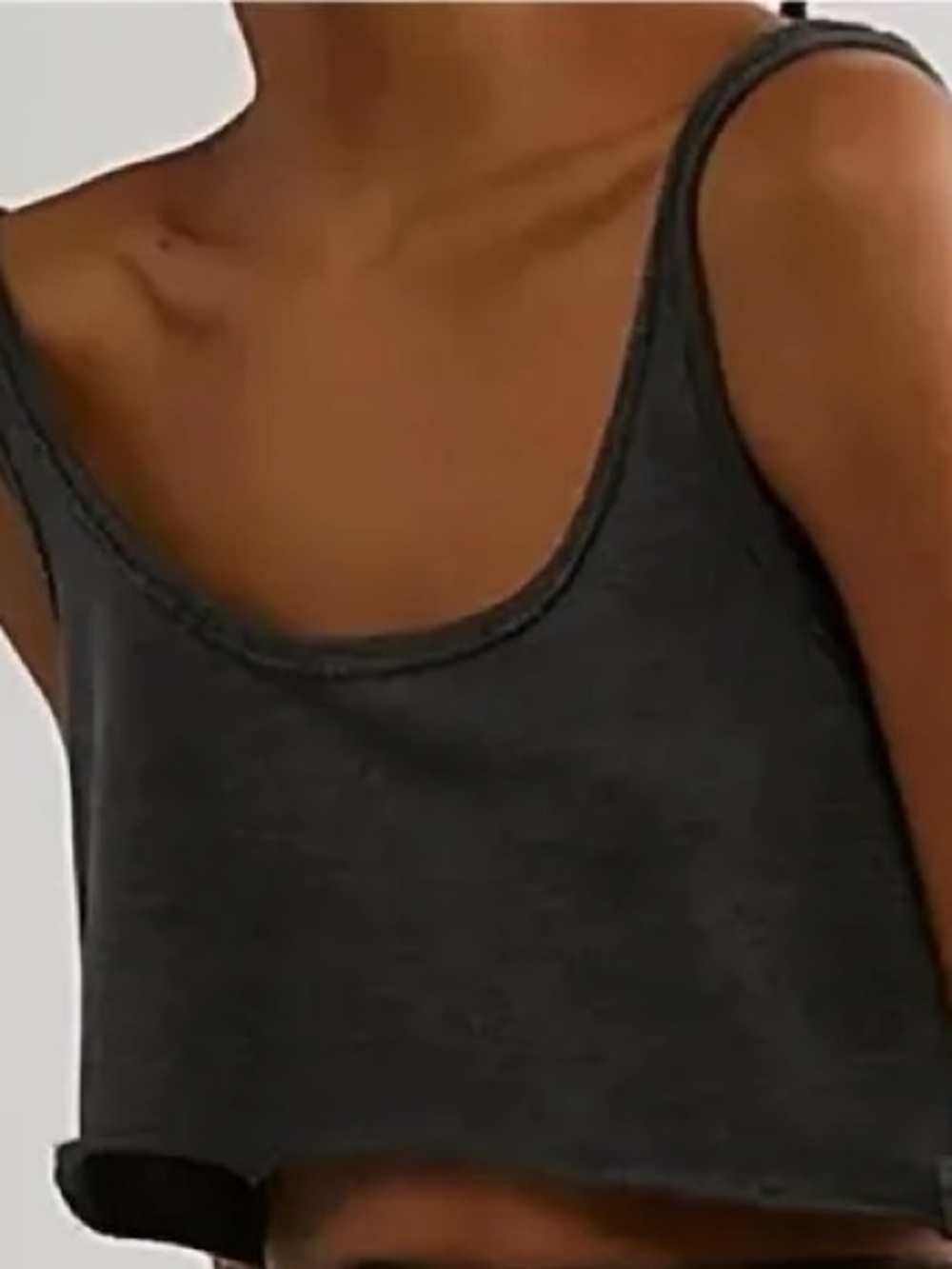 We the Free Gray Cropped Tank Size Medium